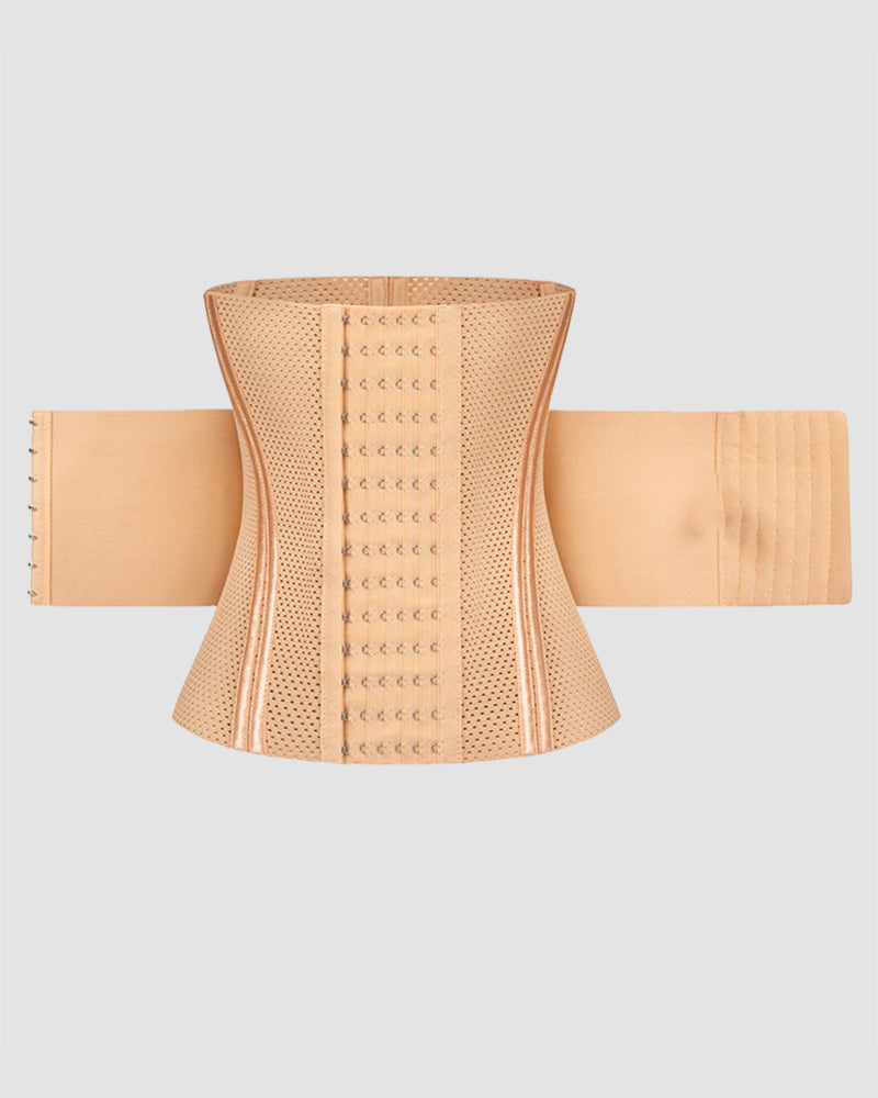 Double Compression Mesh Breathable Corset Apricot Avidlove-Corset - Tophatter Daily Deals