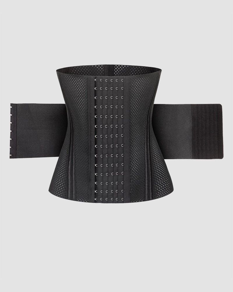 Double Compression Mesh Breathable Corset Black Avidlove-Corset - Tophatter Daily Deals