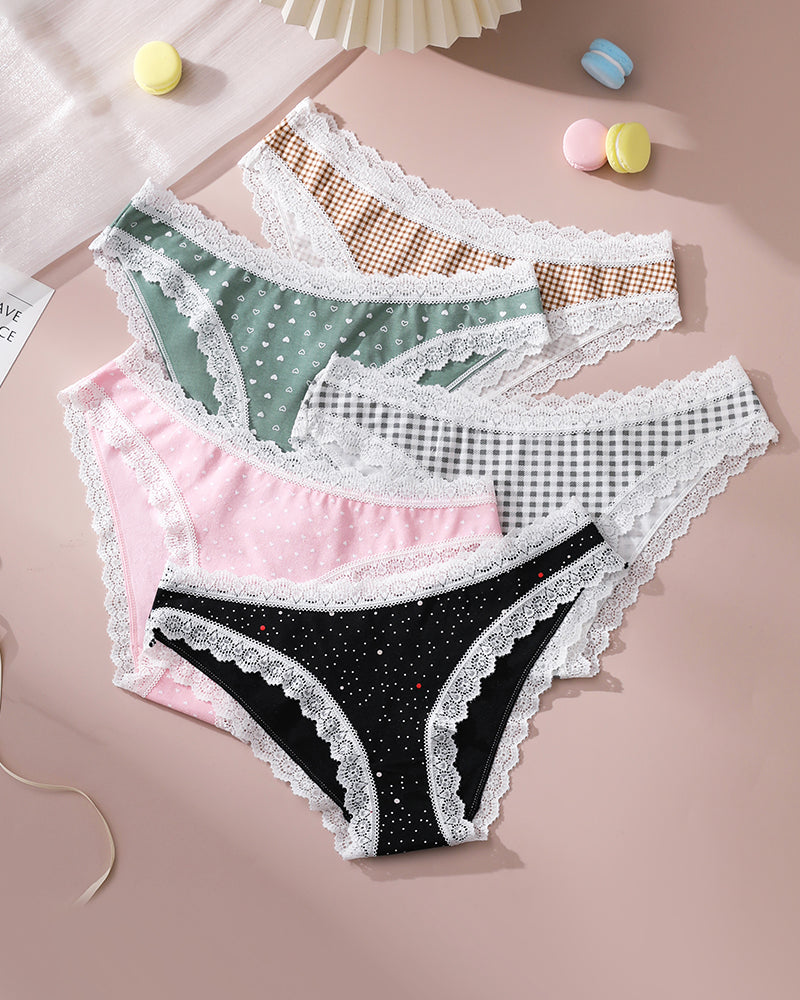 Lace Edge Print Panties Avidlove-Panty - Tophatter Daily Deals