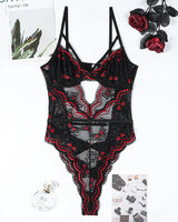Embroidery Bow Cutout Lace Bodysuit Avidlove-Bodysuits - Tophatter Daily Deals