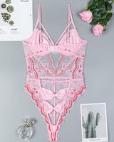 Embroidery Bow Cutout Lace Bodysuit Avidlove-Bodysuits - Tophatter Daily Deals