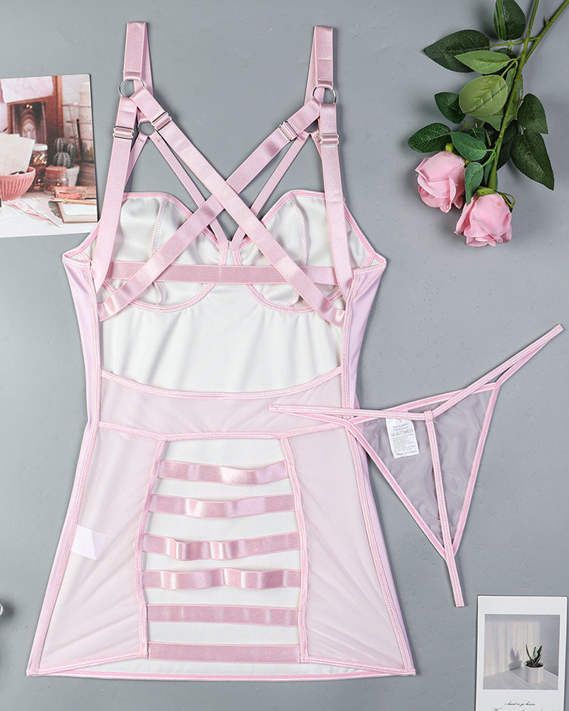 Leather Cut-Out Back Dress Avidlove-Dresses - Tophatter Daily Deals