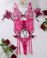 Thin Strappy Heart Embroidered Bra Sets Avidlove-Corset - Tophatter Daily Deals