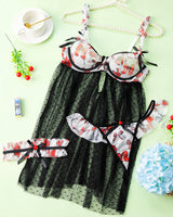 Flower Gathered Transparent Nightdress Avidlove-Chemises - Tophatter Daily Deals