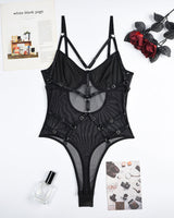 Mesh Strappy See-Through Bodysuit Avidlove-Bodysuits - Tophatter Daily Deals