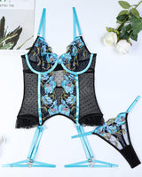 Flower Embroidery Dot Pleated Two-Piece Set Avidlove-Corset - Tophatter Daily Deals