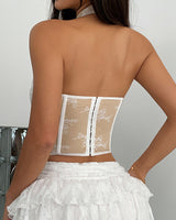 Lace Bead Cut Out Backless Bustier Avidlove-Corset - Tophatter Daily Deals