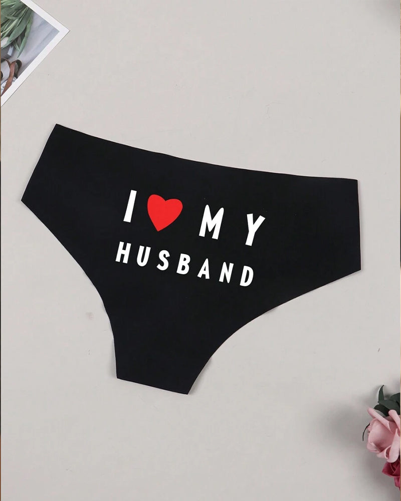Intimates I Love My Husband Panties Black Avidlove-Panty - Tophatter Daily Deals
