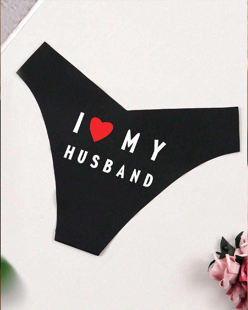 Intimates I Love My Husband Panties Black V Avidlove-Panty - Tophatter Daily Deals