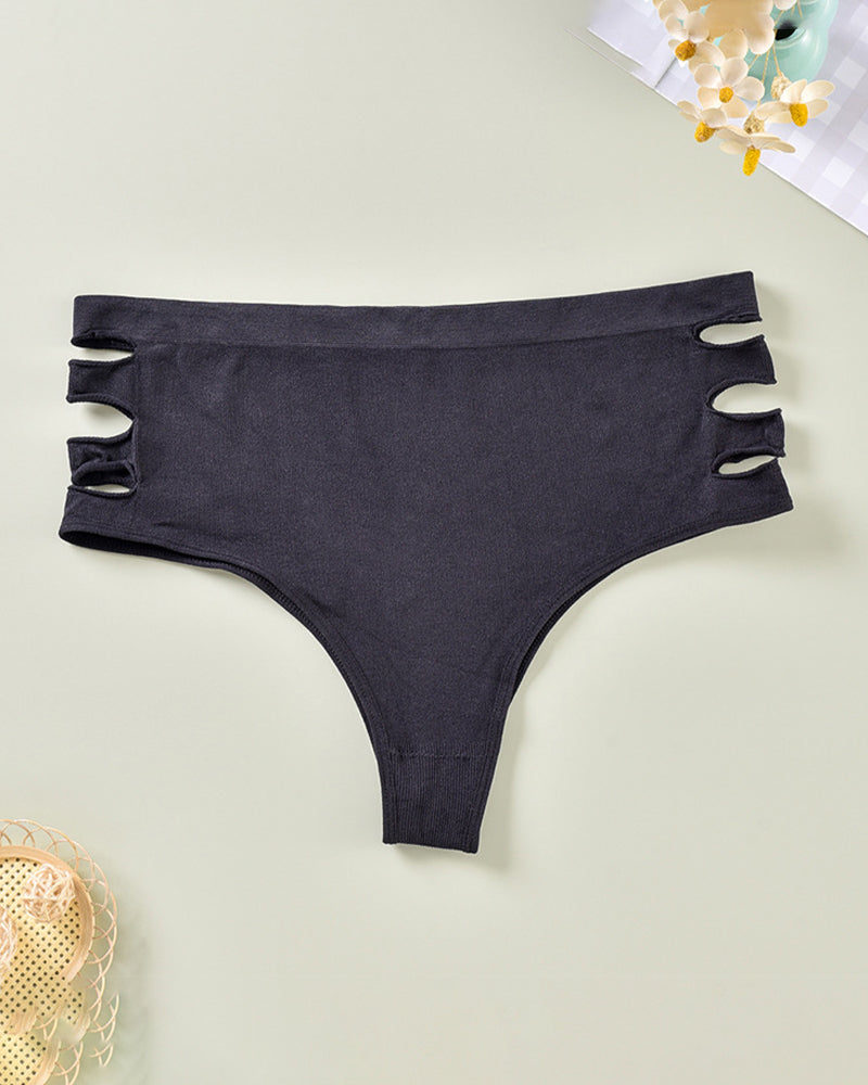 Plus Size High Waist Triangle Panties Black Avidlove-Panty - Tophatter Daily Deals