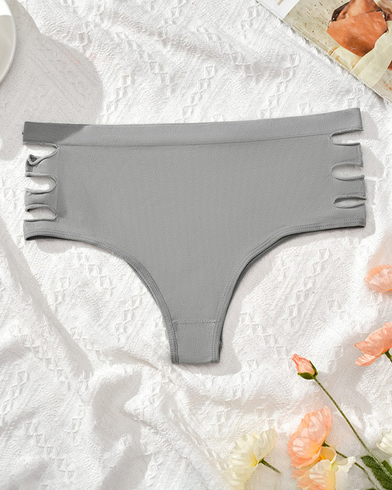 Plus Size High Waist Triangle Panties Grey Avidlove-Panty - Tophatter Daily Deals