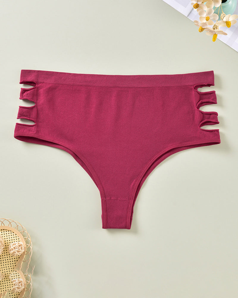 Plus Size High Waist Triangle Panties Red Avidlove-Panty - Tophatter Daily Deals