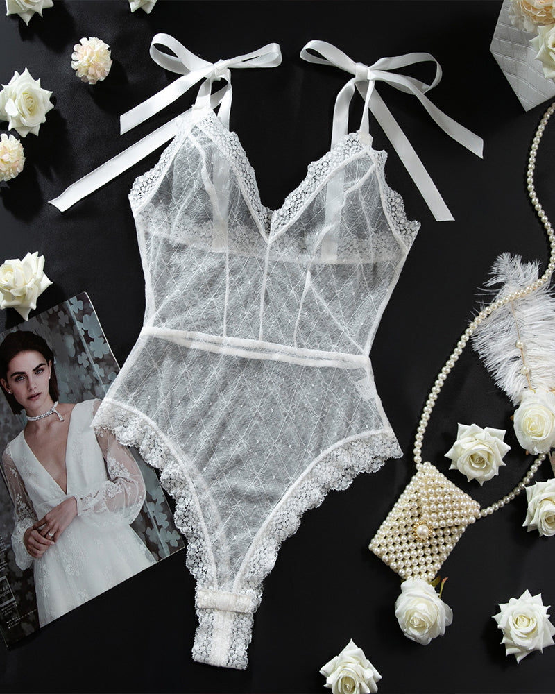 Sheer Lace Underwear Mini Bodysuit Avidlove-Bodysuits - Tophatter Daily Deals