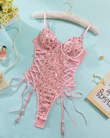 Mesh Erotic Butterfly Sequins Bodysuit Avidlove-Bodysuits - Tophatter Daily Deals