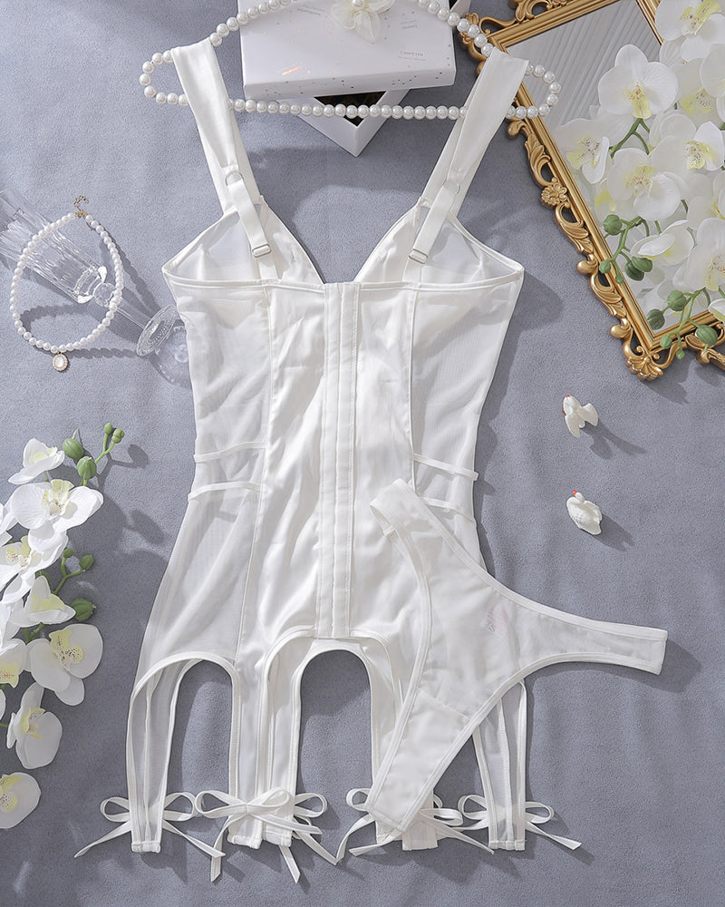 Irregular Bow Hem Mini Dress Avidlove-Corset - Tophatter Daily Deals