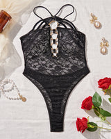 Sheer Cut Out Backless Exotic Bodysuit Black Avidlove-Bodysuits - Tophatter Daily Deals