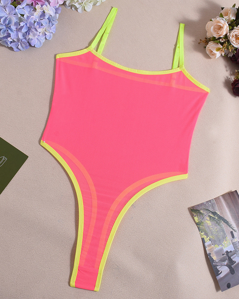 Mesh Sheer Bodysuits Rose Red Avidlove-Bodysuits - Tophatter Daily Deals