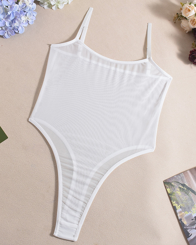 Mesh Sheer Bodysuits White Avidlove-Bodysuits - Tophatter Daily Deals