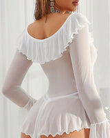 Rave Ruffle Off Shoulder Dress Avidlove-Chemises - Tophatter Daily Deals