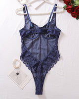 Backless Lace Denim Bodysuits Avidlove-Bodysuits - Tophatter Daily Deals