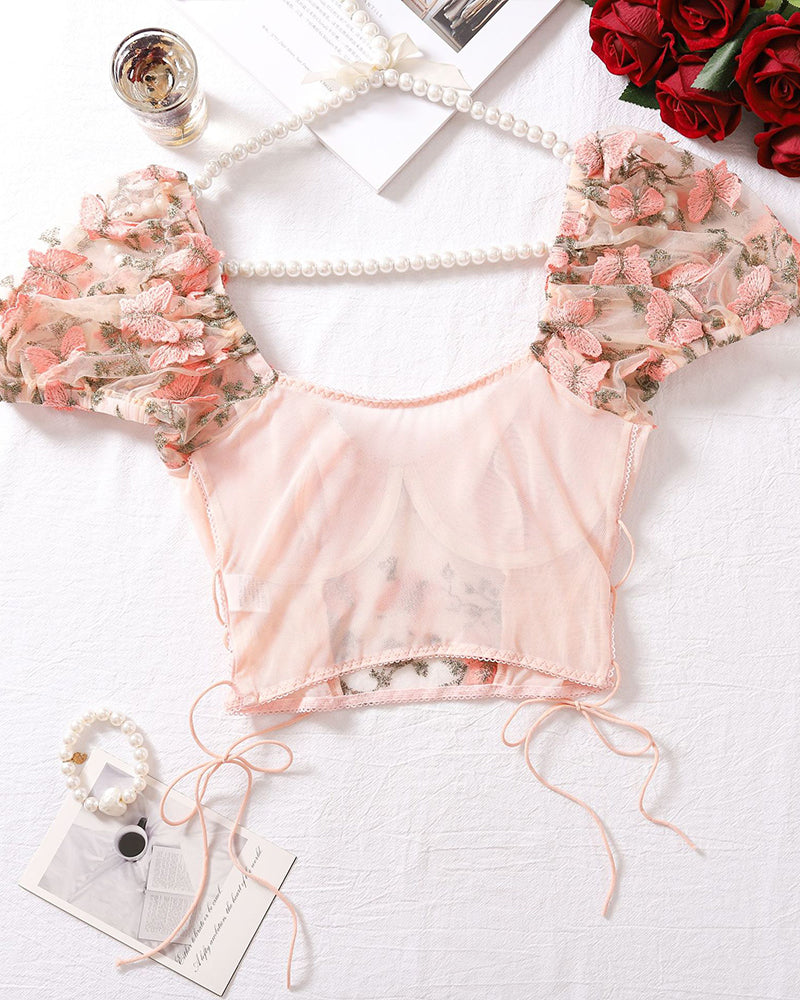 Embroidery 2-Piece Bra Panty Sets Avidlove-Corset - Tophatter Daily Deals
