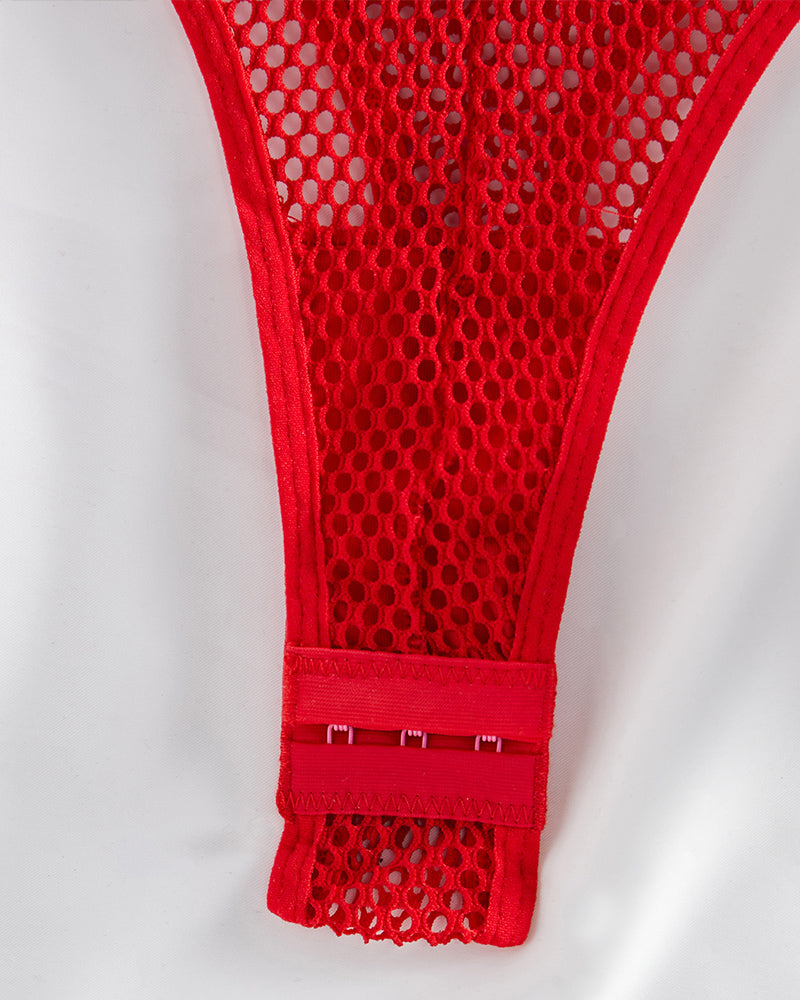 Criss-Cross Neck Fishnet Teddy Avidlove-Bodysuits - Tophatter Daily Deals