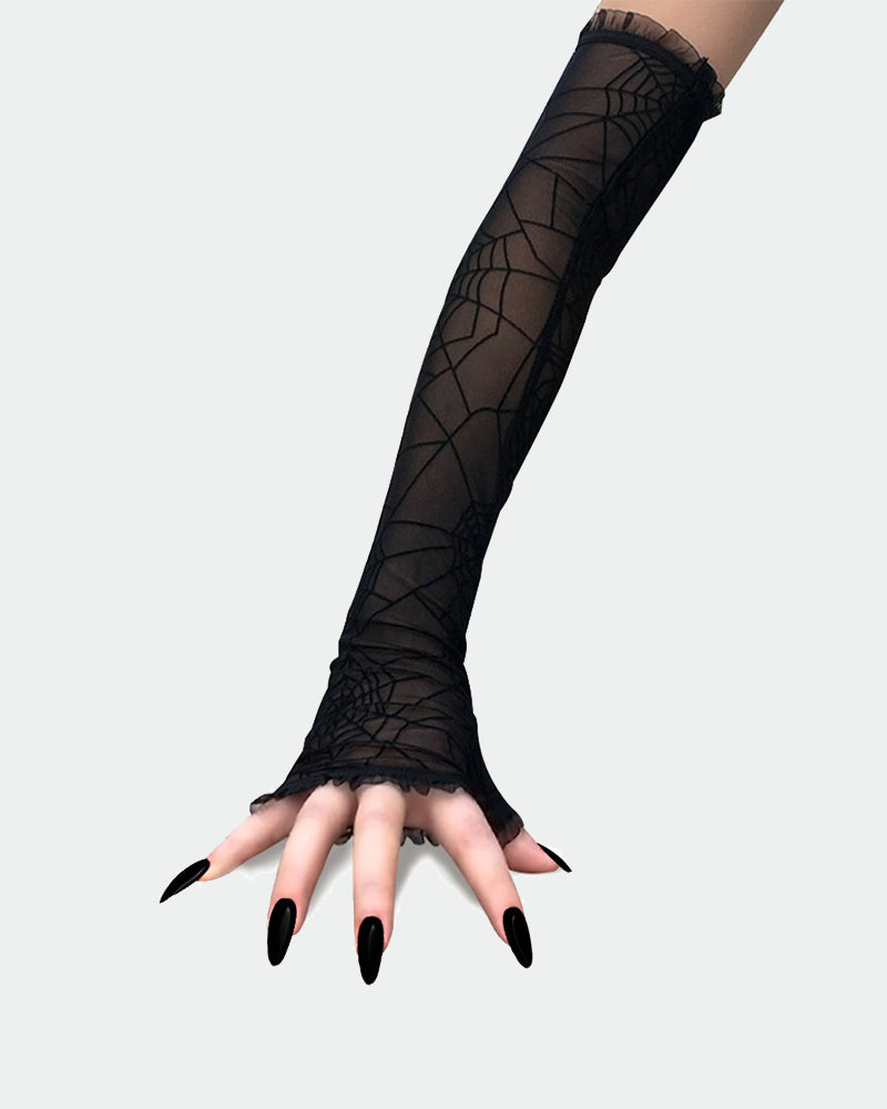 Long Spider Web Lace Gloves Avidlove-Accessory - Tophatter Daily Deals