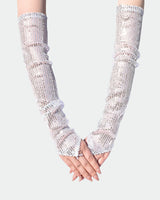 Sequin Fingerless Floral Gloves Avidlove-Accessory - Tophatter Daily Deals