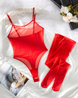 Mesh Sheer Bodysuits with Stockings Avidlove-Bodysuits - Tophatter Daily Deals