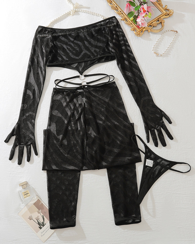 Long Sleeve Crop Tops with Stockings Avidlove-Bodysuits - Tophatter Daily Deals