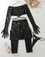 Long Sleeve Crop Tops with Stockings Avidlove-Bodysuits - Tophatter Daily Deals
