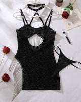 Leopard Hollow Split Night Dress with Panty Avidlove-Chemises - Tophatter Daily Deals