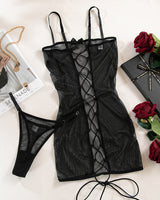 Camisole Backless Lace-up Slip Dress Black Avidlove-Chemises - Tophatter Daily Deals