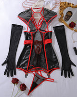 Leather Fishnet Cupless Lace up Night Dress Black Avidlove-Corset - Tophatter Daily Deals