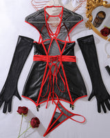 Leather Fishnet Cupless Lace up Night Dress Avidlove-Corset - Tophatter Daily Deals