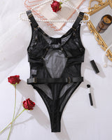 Sheer Double Mesh Cross Back Bodysuits Avidlove-Bodysuits - Tophatter Daily Deals