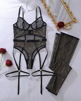 Hollow Fishnet Bodysuit with Stockings Avidlove-Bodysuits - Tophatter Daily Deals