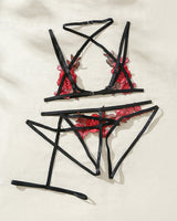 Floral Print Crossstrap Lingerie Set Avidlove-Bra Sets - Tophatter Daily Deals