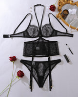 Eyelash Lace Halterneck Lingerie set Avidlove-Corset - Tophatter Daily Deals