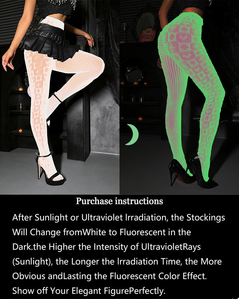 Luminous Green Nylon Stockings Pantyhose Accessories - Tophatter Daily Deals