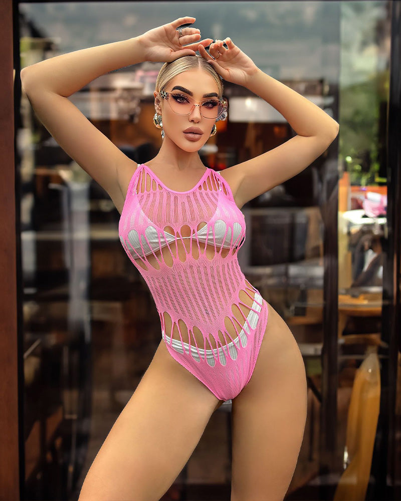 Glow In The Dark Stretch Bodysuit Avidlove-Bodysuits - Tophatter Daily Deals