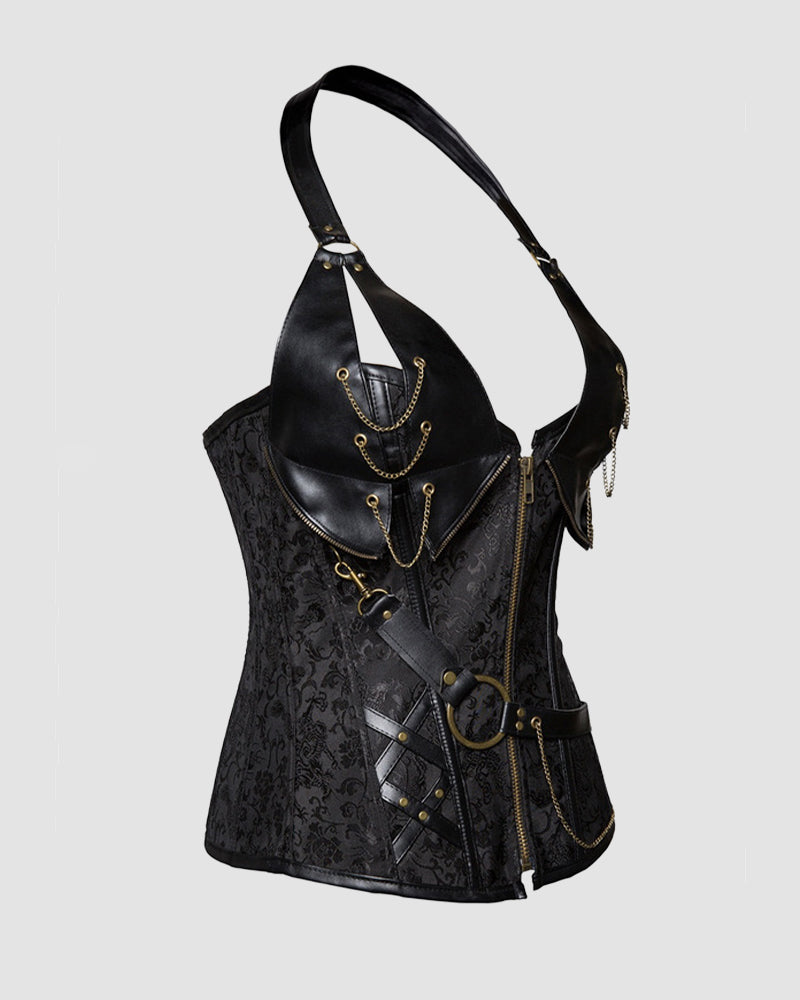 Lace-up 4 Steel Bone Leather Corset Avidlove-Bustiers - Tophatter Daily Deals