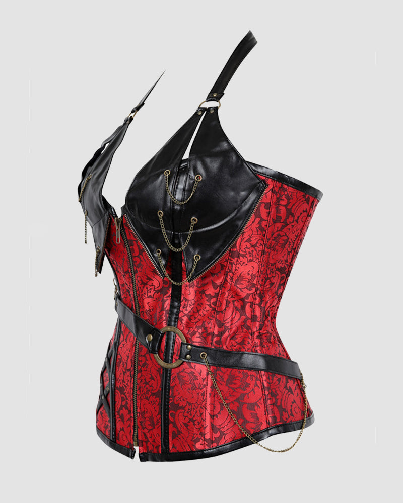 Lace-up 4 Steel Bone Leather Corset Avidlove-Bustiers - Tophatter Daily Deals