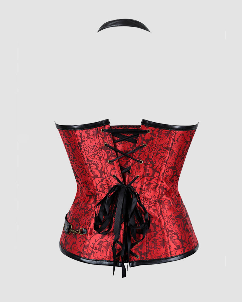 Lace-up 4 Steel Bone Leather Corset Avidlove-Bustiers - Tophatter Daily Deals