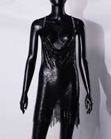 Metallic Patchwork Backless Dress Black One Size Avidlove-Chemises - Tophatter Daily Deals