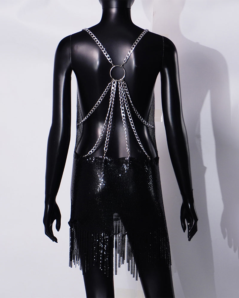 Metallic Patchwork Backless Dress Avidlove-Chemises - Tophatter Daily Deals