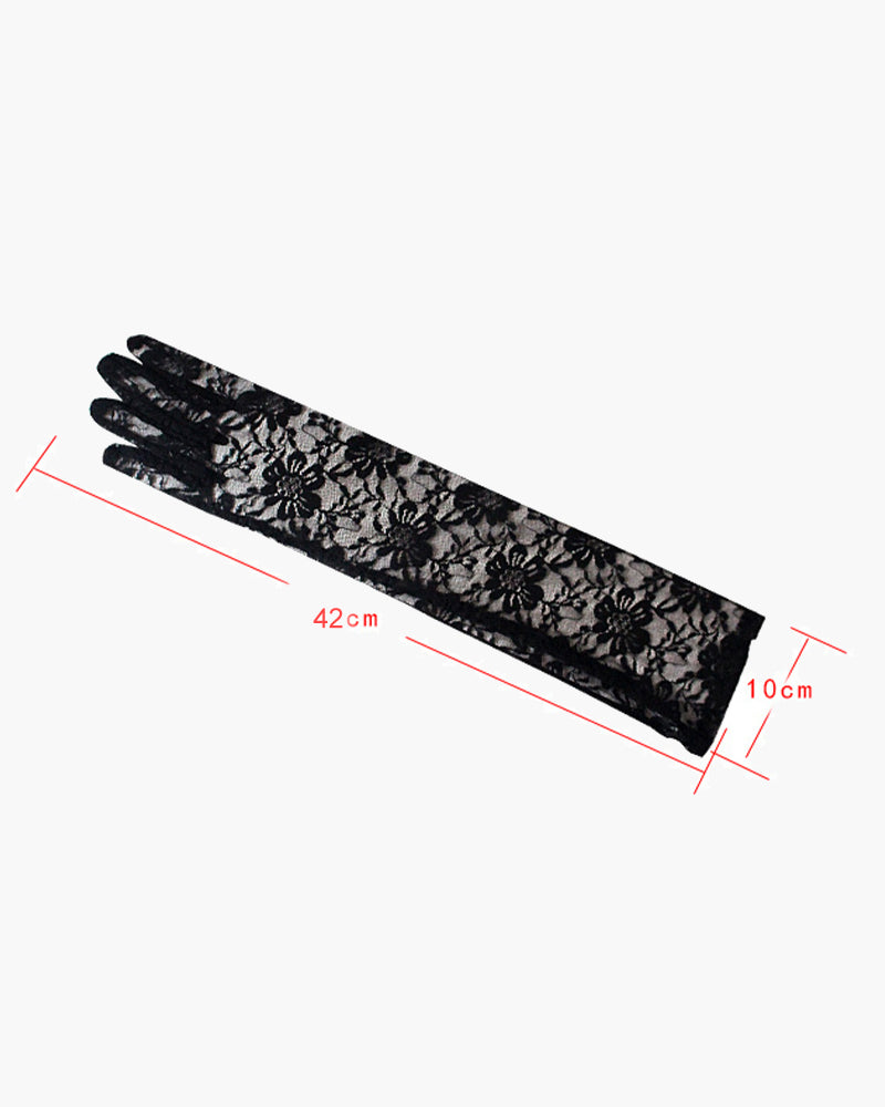 Long Lace Flowers Dressing Gloves Avidlove-Accessory - Tophatter Daily Deals
