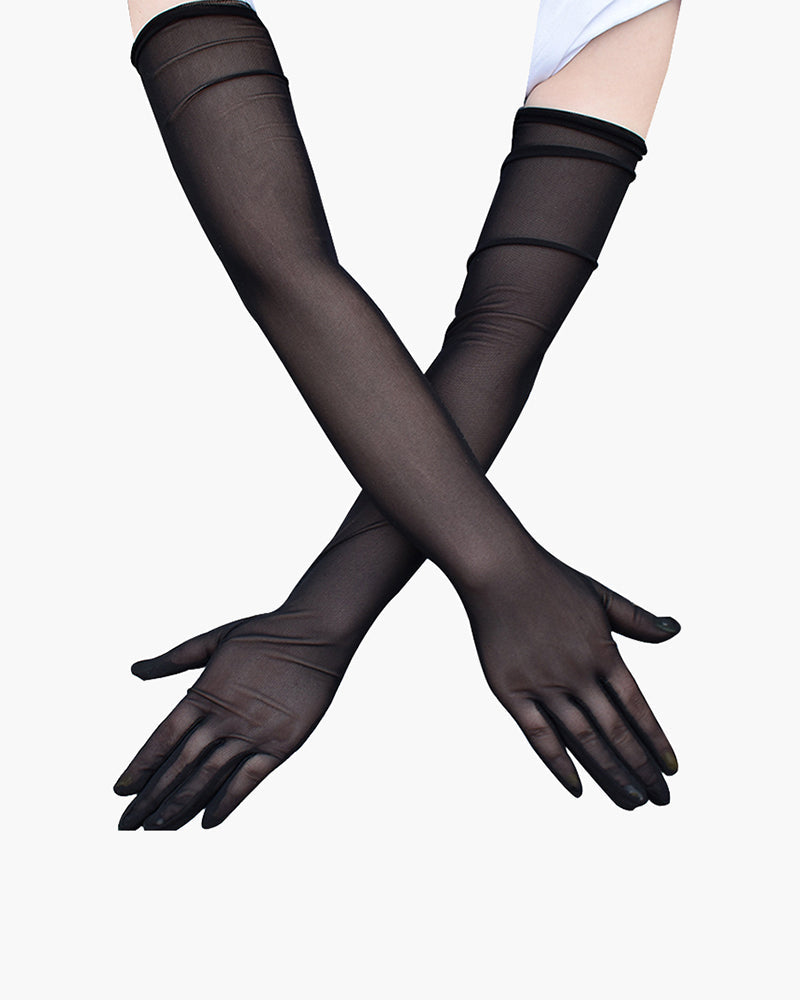 Long Stretchy Elbow Length Gloves Black One Size Avidlove-Accessory - Tophatter Daily Deals