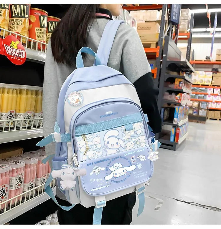 Sanrio Plush Toy Cinnamoroll Backpack Rucksack Schoolbag Kawaii Student School Bag Large Travel Animals - Tophatter Daily Deals