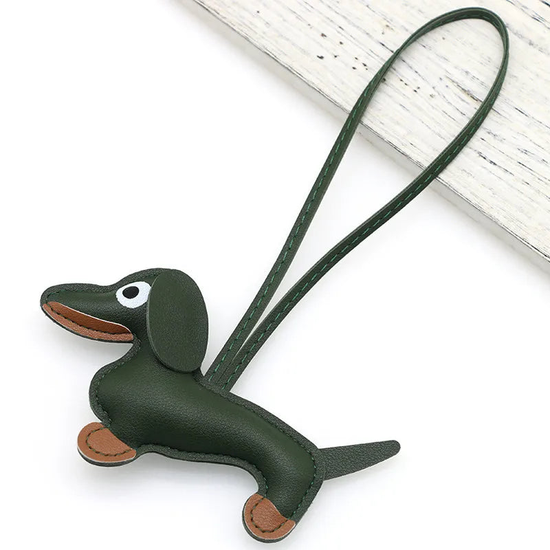 Dachshund Pu Leather Bag Charm Baseball Keychain Gift - Tophatter Daily Deals